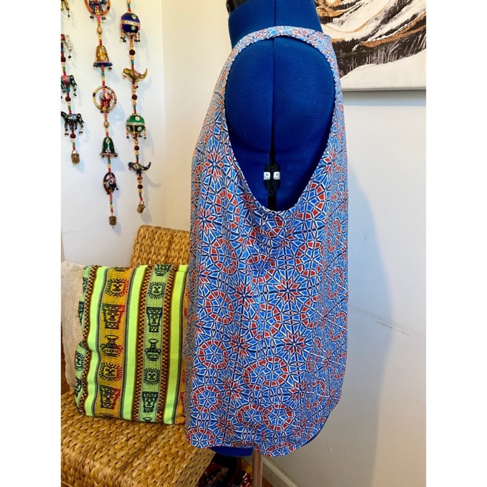J. Crew Sleeveless Pattern Blouse - Picture 2 of 7